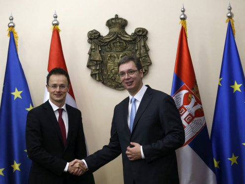  Szijjártó Péter külgazdasági és külügyminiszter, és Tomislav Nikolic szerb elnök 